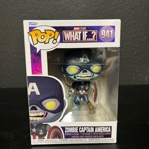 Funko Pop! Zombie Captain America Action Figure - Blue, Red, White